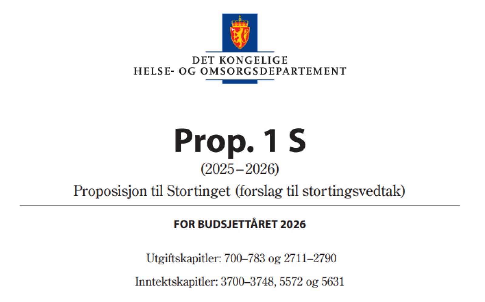 Statsbudsjettet 2026 - ingen tydelig satsing på våre tjenester