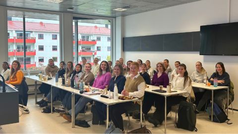 På studentbesøk!